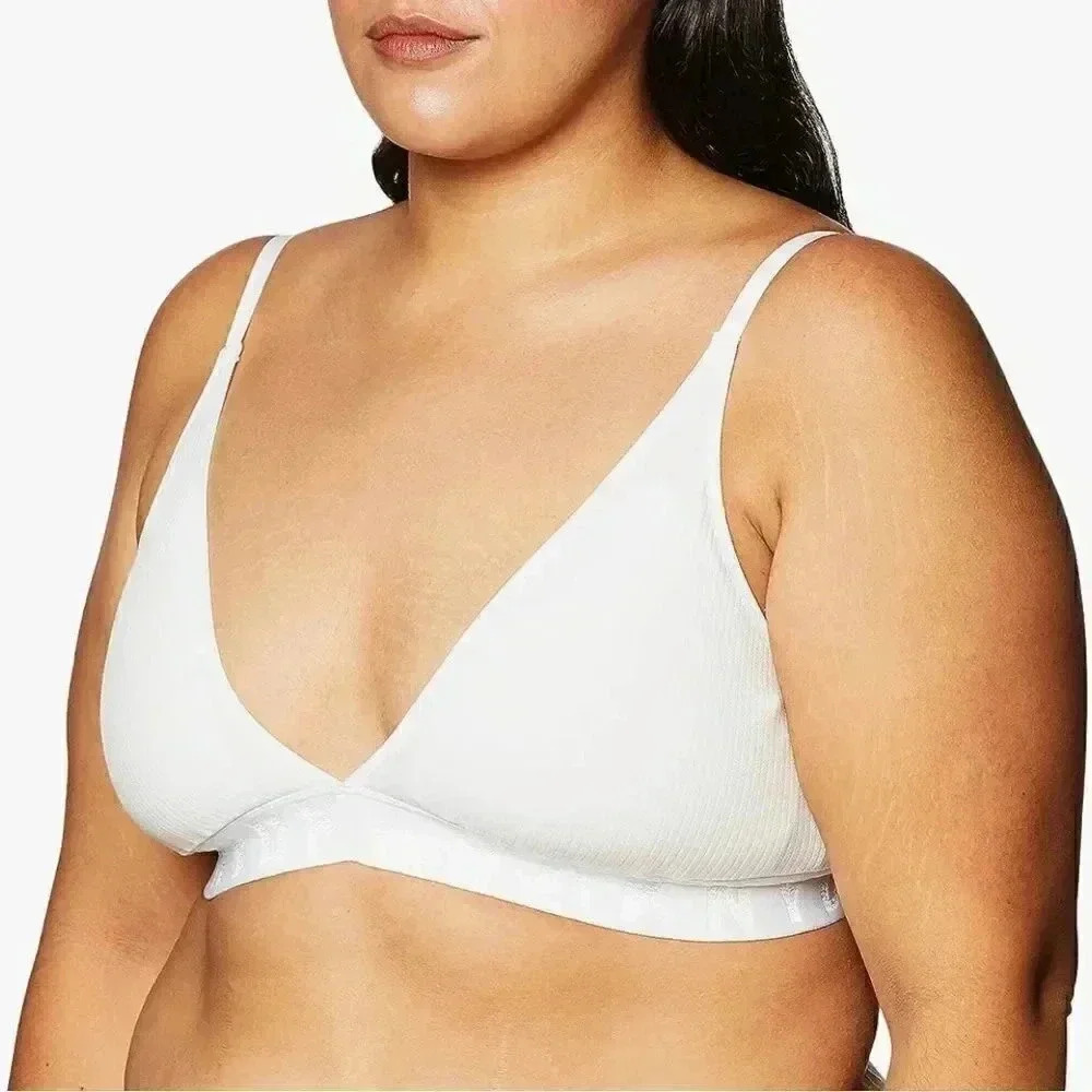 NWT DKNY Womens Seamless Litewear Rib Bralette Bra L